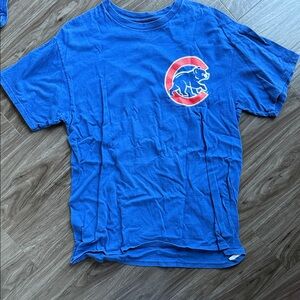 Blue Chicago Cubs Logo T Shirt - Arrieta